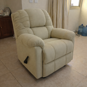كرسي استرخاء| ثابت - خامة مخملية - ضمان 5 سنوات - بيج فاتح photo review