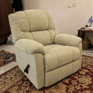 كرسي استرخاء| ثابت - خامة مخملية - ضمان 5 سنوات - بيج فاتح photo review