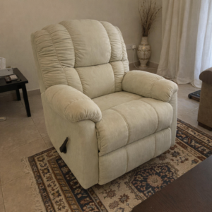 كرسي استرخاء| ثابت - خامة مخملية - ضمان 5 سنوات - بيج فاتح photo review