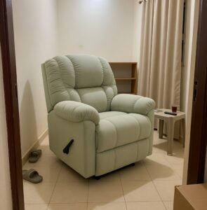 كرسي استرخاء| ثابت - خامة مخملية - ضمان 5 سنوات - بيج فاتح photo review